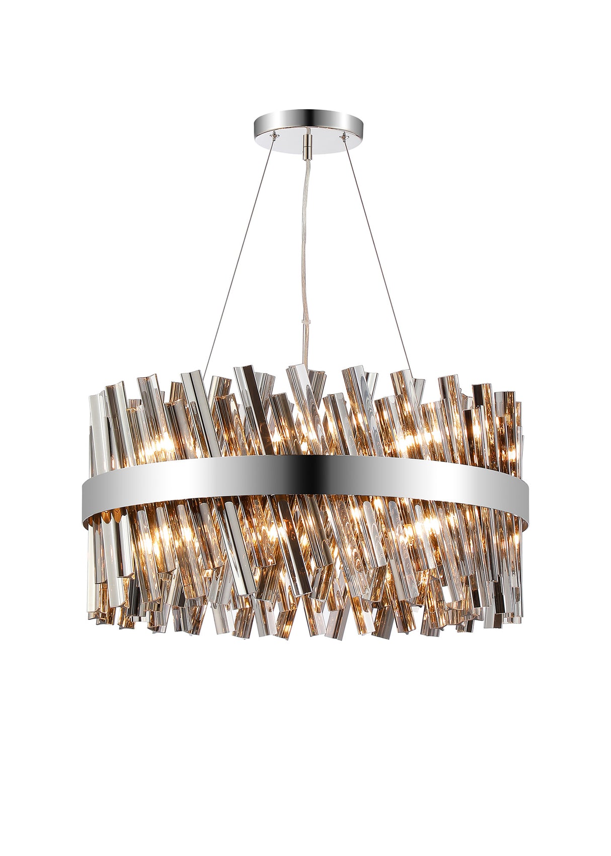 ORI0059PN_SM Orion 18 Light Ceiling Pendant Polished Nickel_Smoked