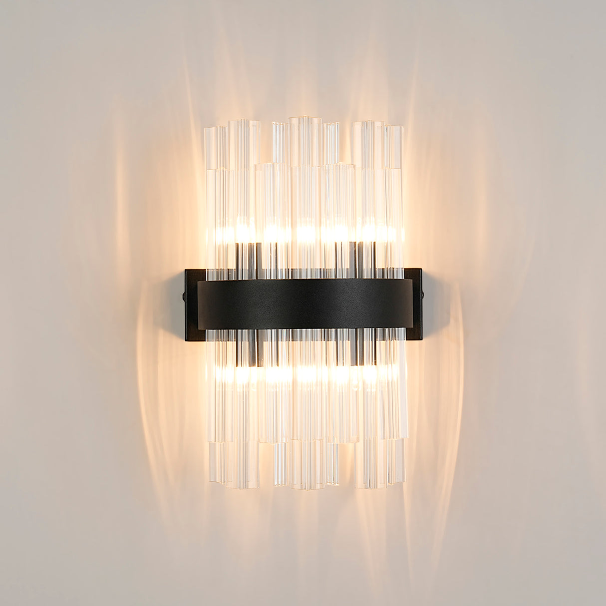 ORI0159BL_CL Orion 4 Light Wall Light Satin Black_Clear