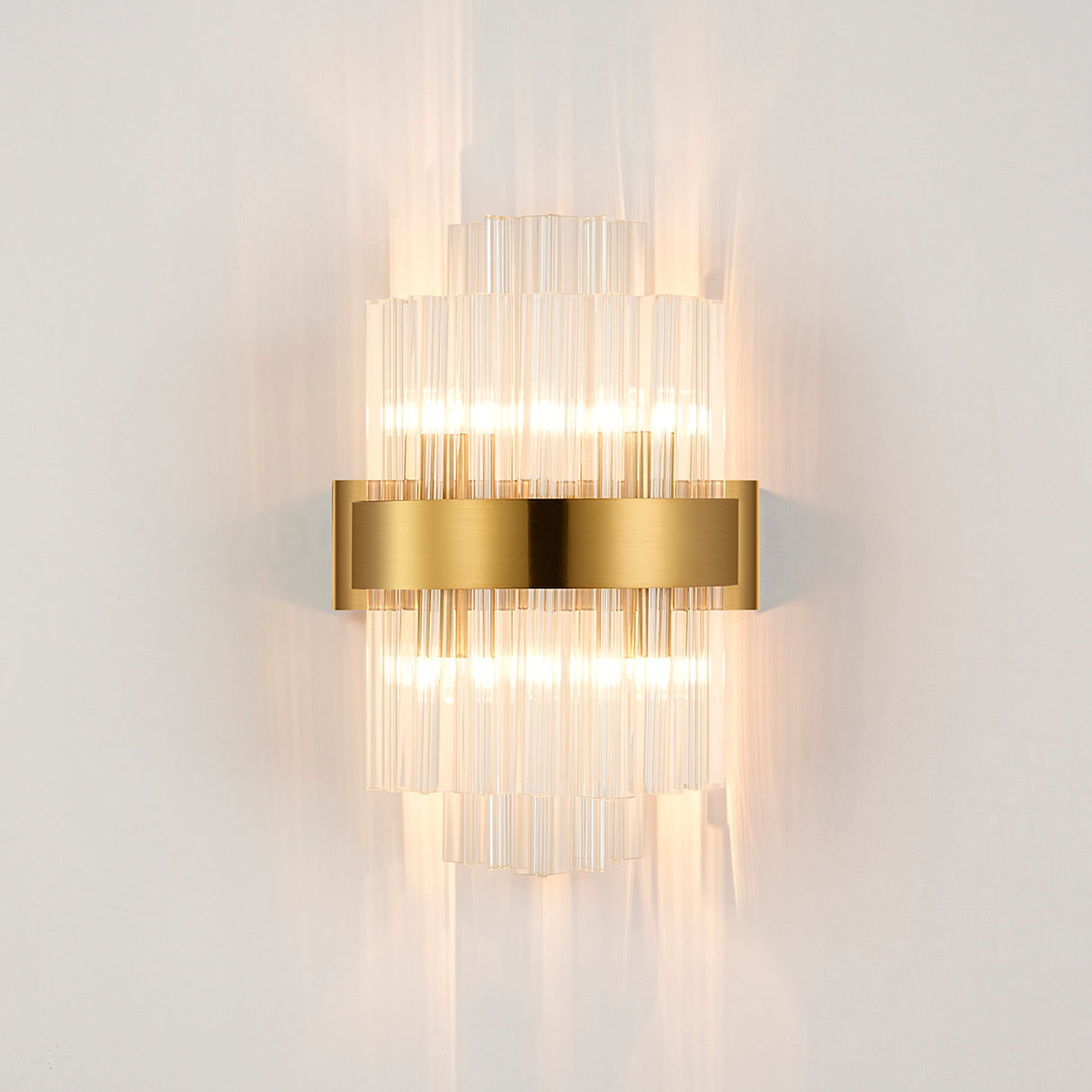 ORI0159BR_CL Orion 4 Light Wall Light Brass_Clear