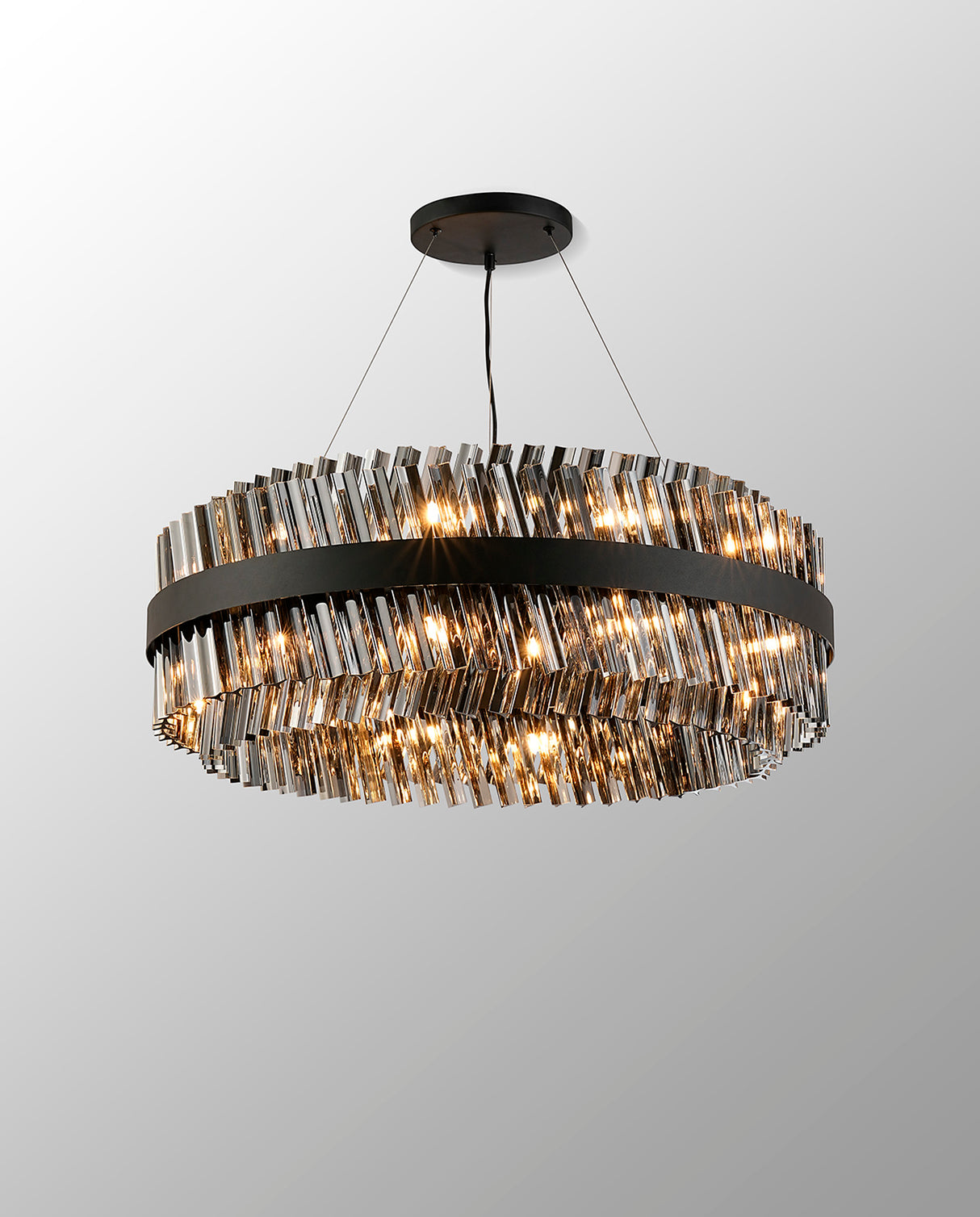 ORI2059BL_SM Orion 24 Light Ceiling Pendant Satin Black_Smoked