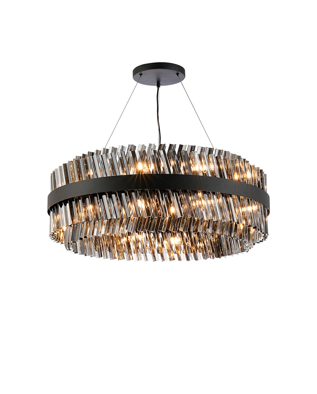 ORI2059BL_SM Orion 24 Light Ceiling Pendant Satin Black_Smoked