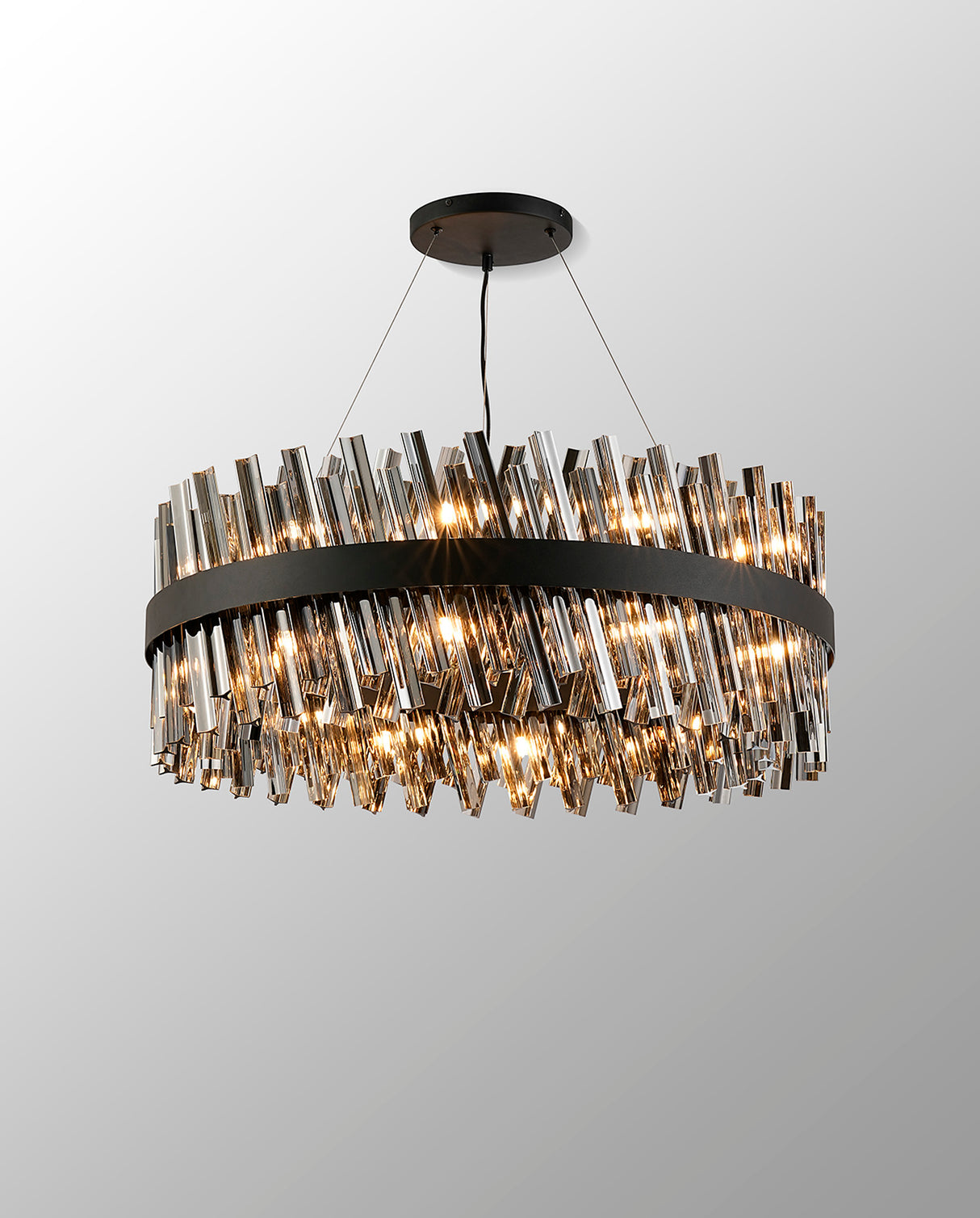 ORI2059BL_SM Orion 24 Light Ceiling Pendant Satin Black_Smoked