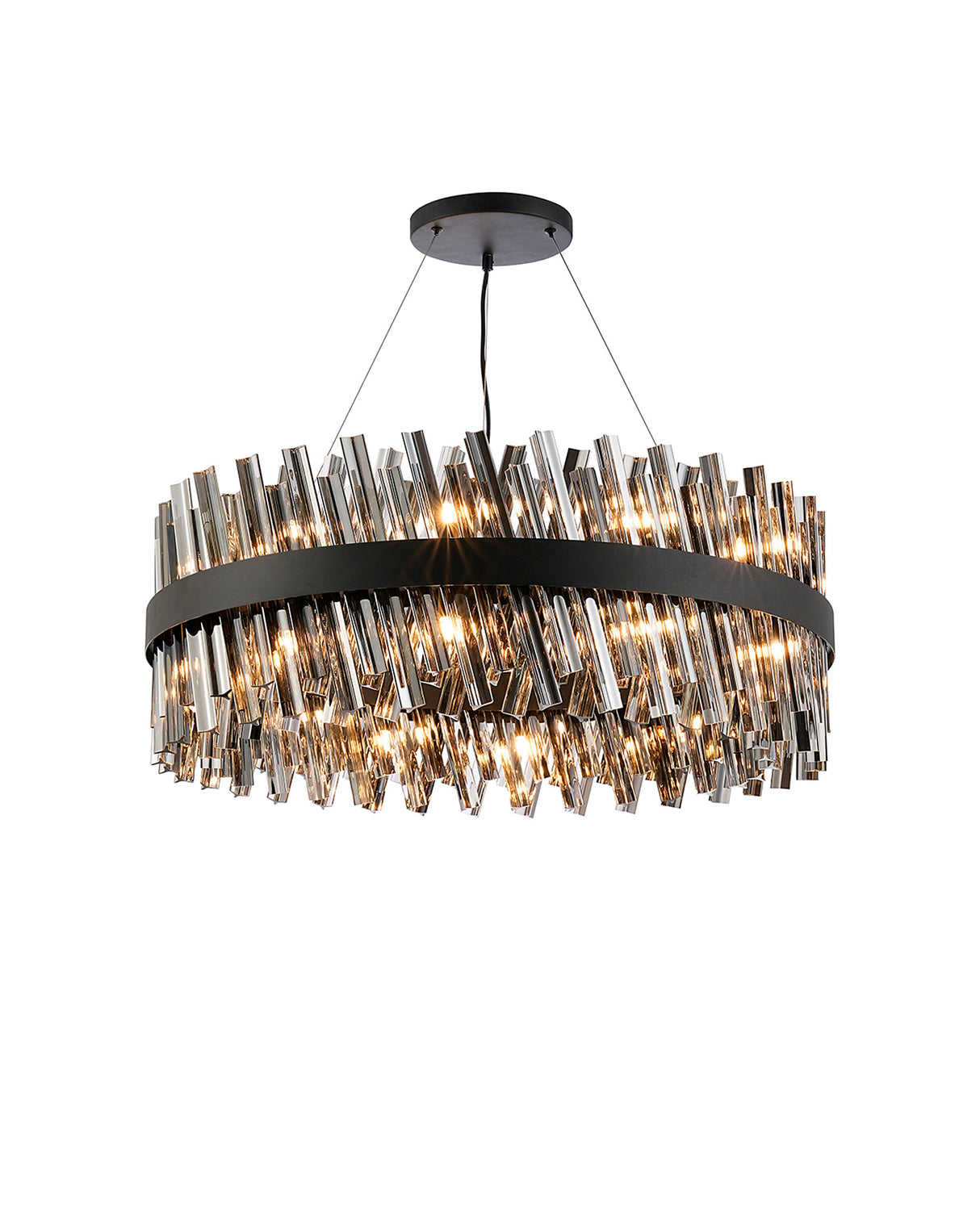 ORI2059BL_SM Orion 24 Light Ceiling Pendant Satin Black_Smoked