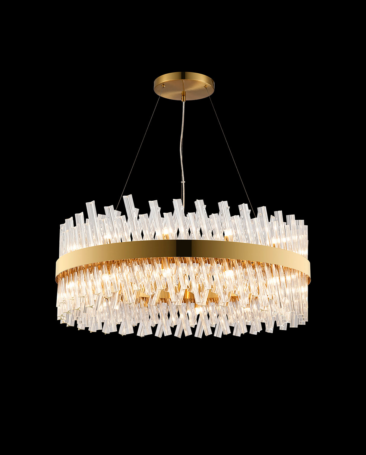 ORI2059BR_CL Orion 24 Light Ceiling Pendant Brass_Clear