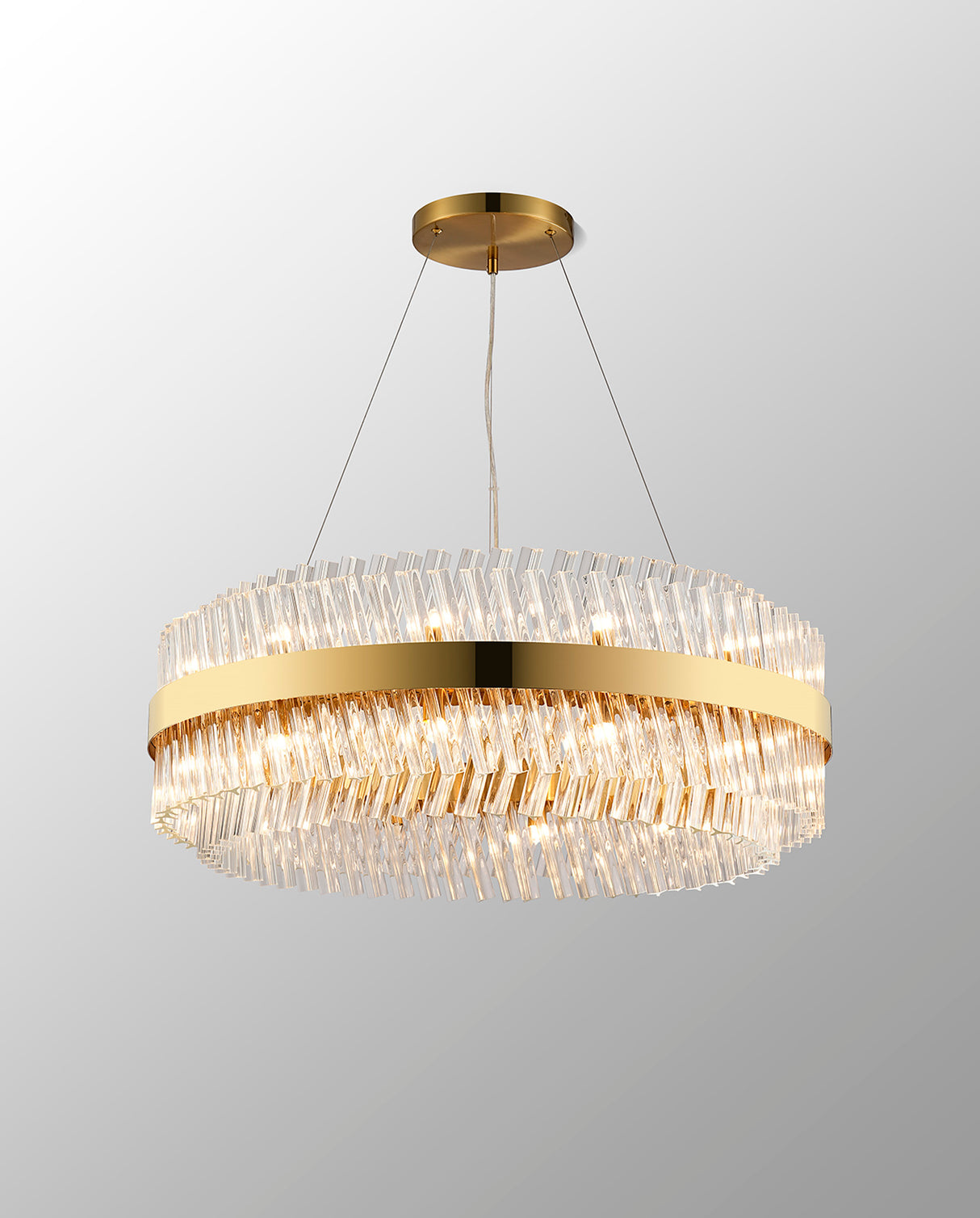 ORI2059BR_CL Orion 24 Light Ceiling Pendant Brass_Clear