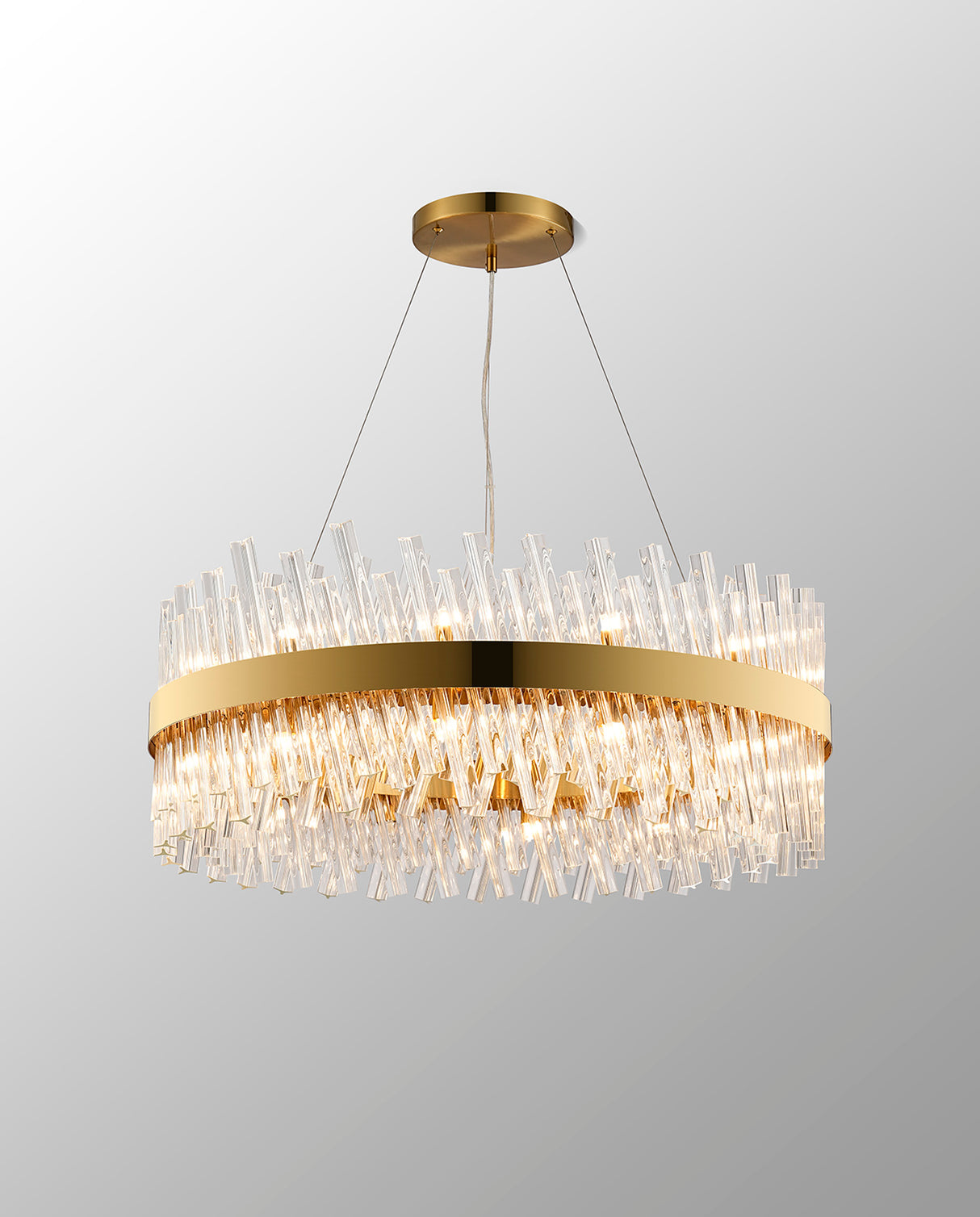 ORI2059BR_CL Orion 24 Light Ceiling Pendant Brass_Clear