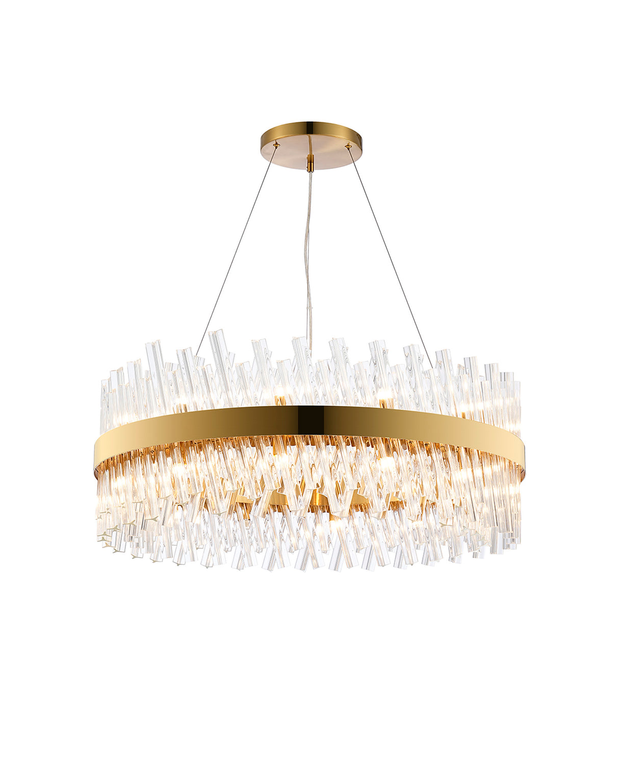 ORI2059BR_CL Orion 24 Light Ceiling Pendant Brass_Clear