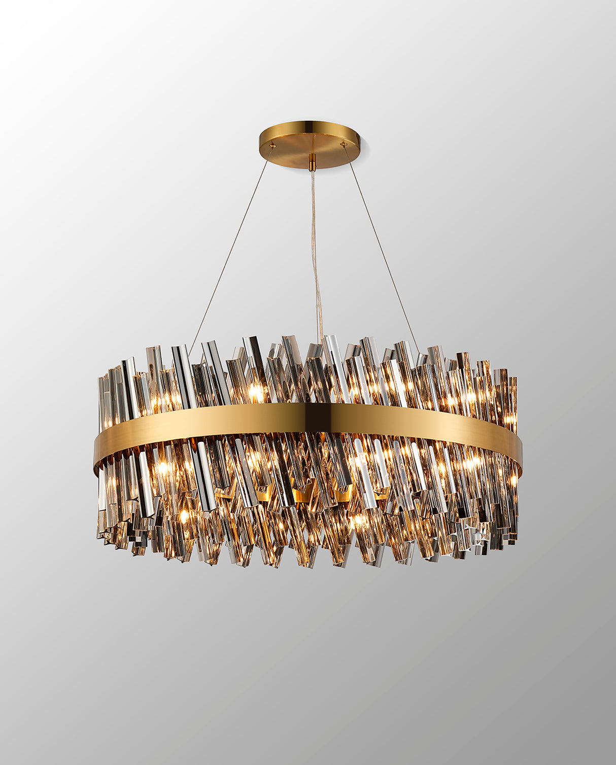 ORI2059BR_SM Orion 24 Light Ceiling Pendant Brass_Smoked