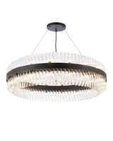 ORI4059BL_CL Orion 32 Light Ceiling Pendant Satin Black_Clear