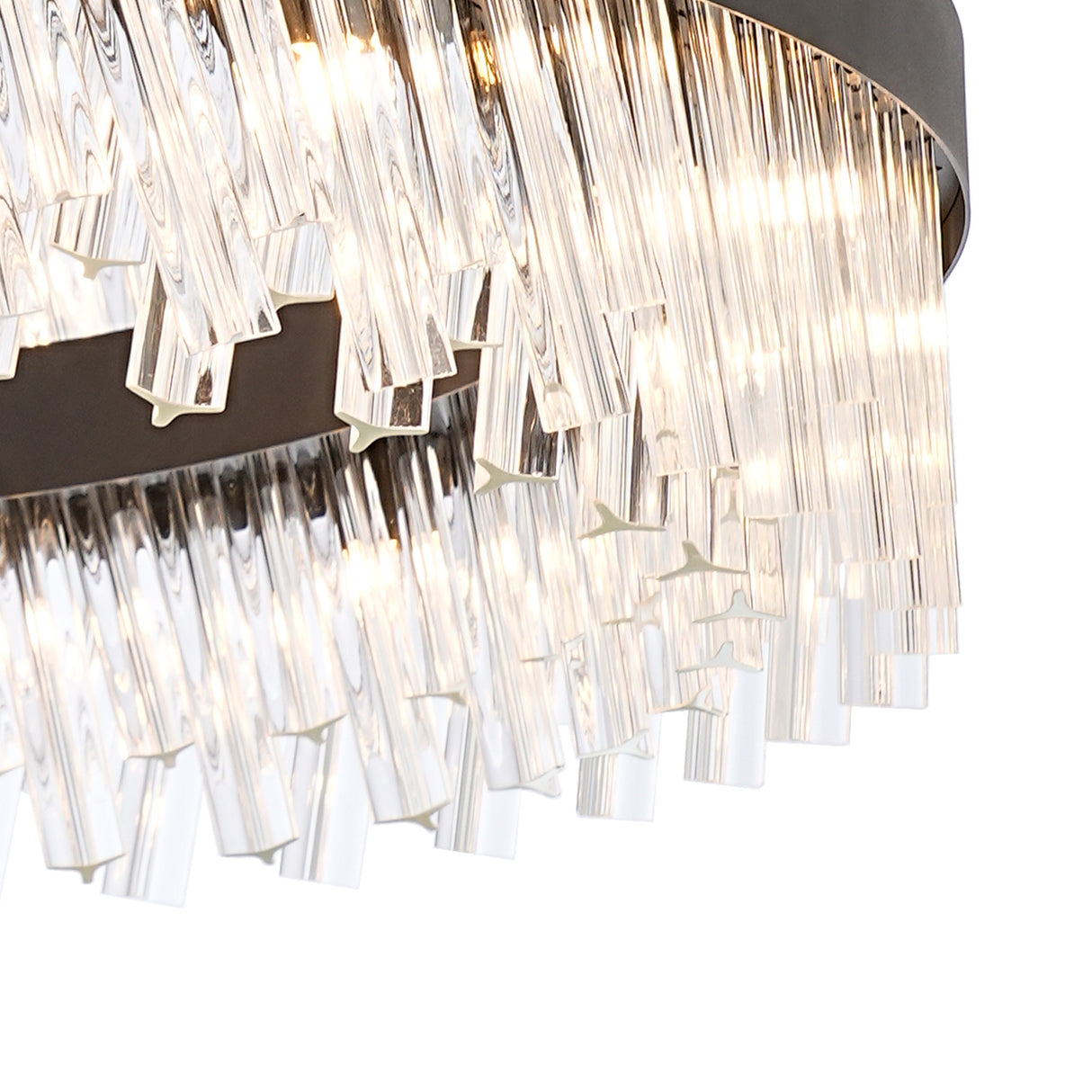 ORI4059BL_CL Orion 32 Light Ceiling Pendant Satin Black_Clear