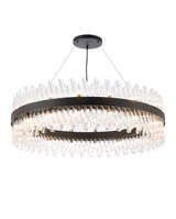 ORI4059BL_CL Orion 32 Light Ceiling Pendant Satin Black_Clear