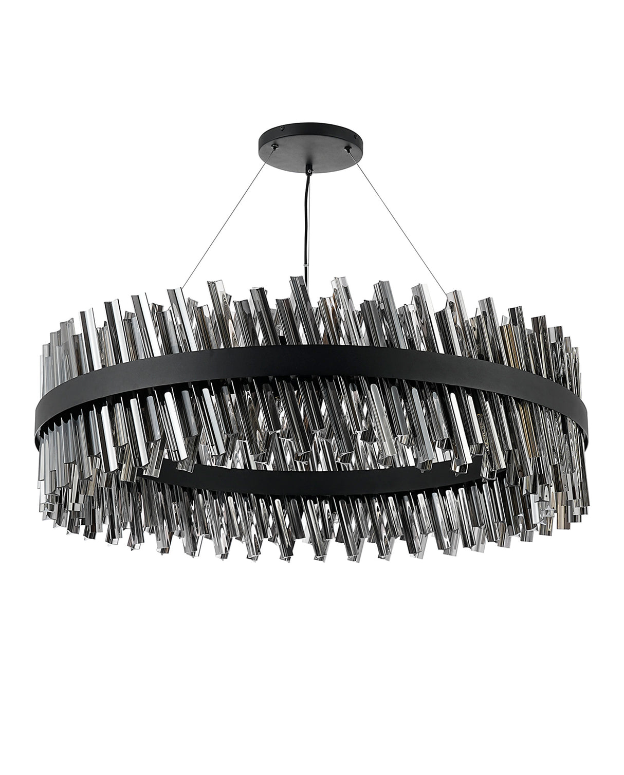 ORI4059BL_SM Orion 32 Light Ceiling Pendant Satin Black_Smoked