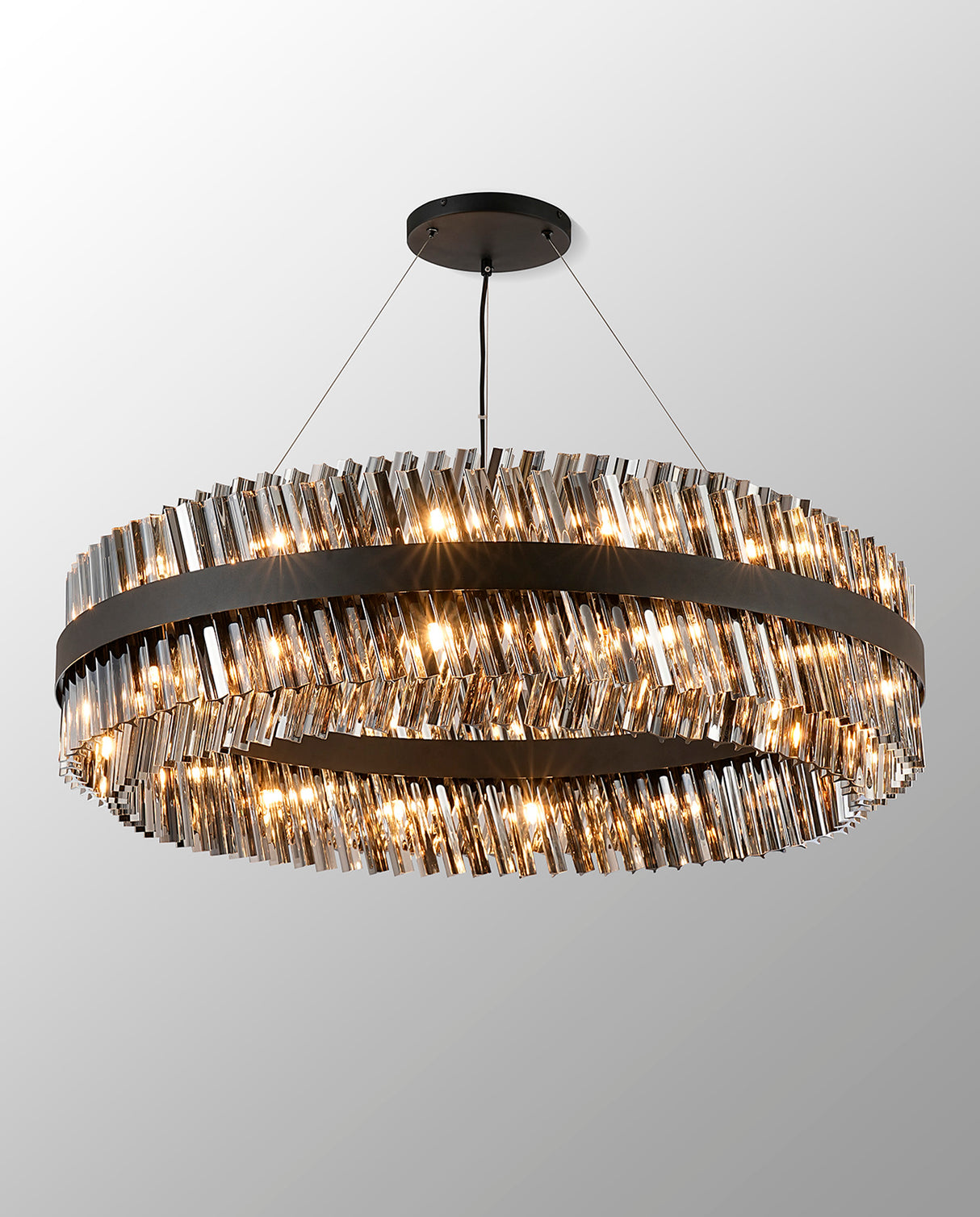 ORI4059BL_SM Orion 32 Light Ceiling Pendant Satin Black_Smoked