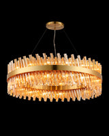 ORI4059BR_AM Orion 32 Light Ceiling Pendant Brass_Amber