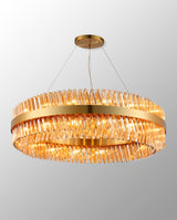 ORI4059BR_AM Orion 32 Light Ceiling Pendant Brass_Amber