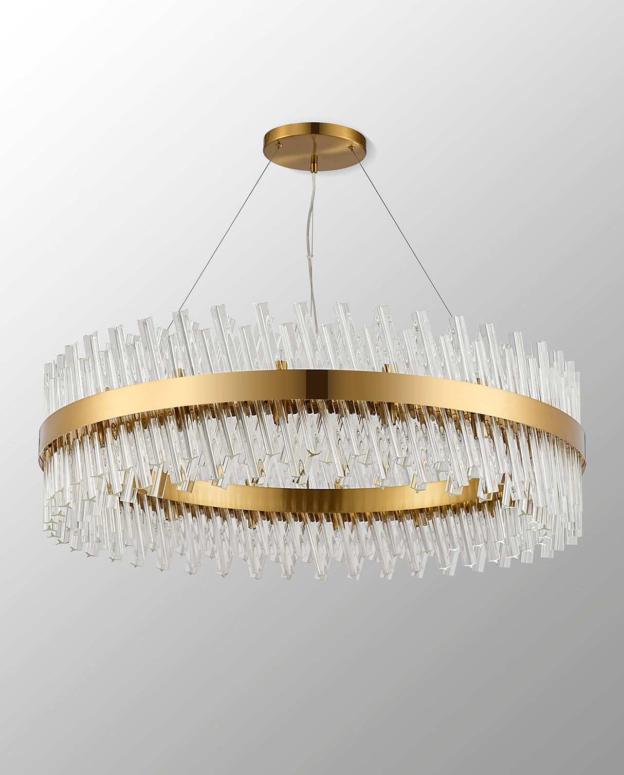 ORI4059BR_CL Orion 32 Light Ceiling Pendant Brass_Clear