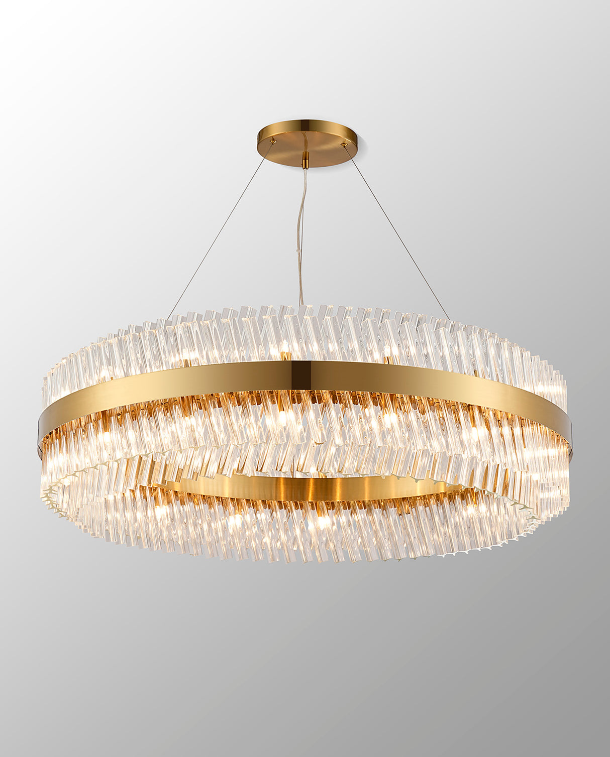 ORI4059BR_CL Orion 32 Light Ceiling Pendant Brass_Clear