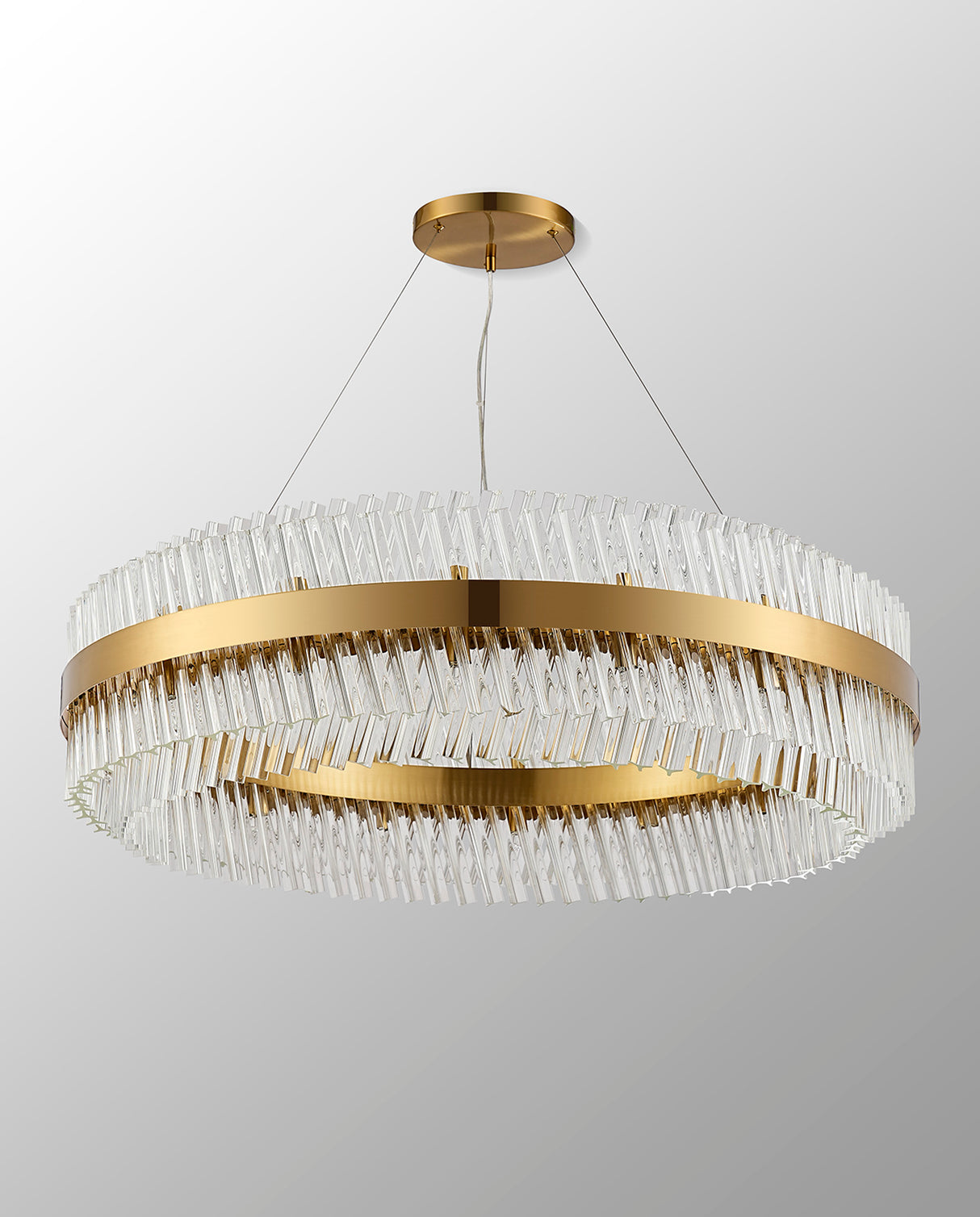 ORI4059BR_CL Orion 32 Light Ceiling Pendant Brass_Clear