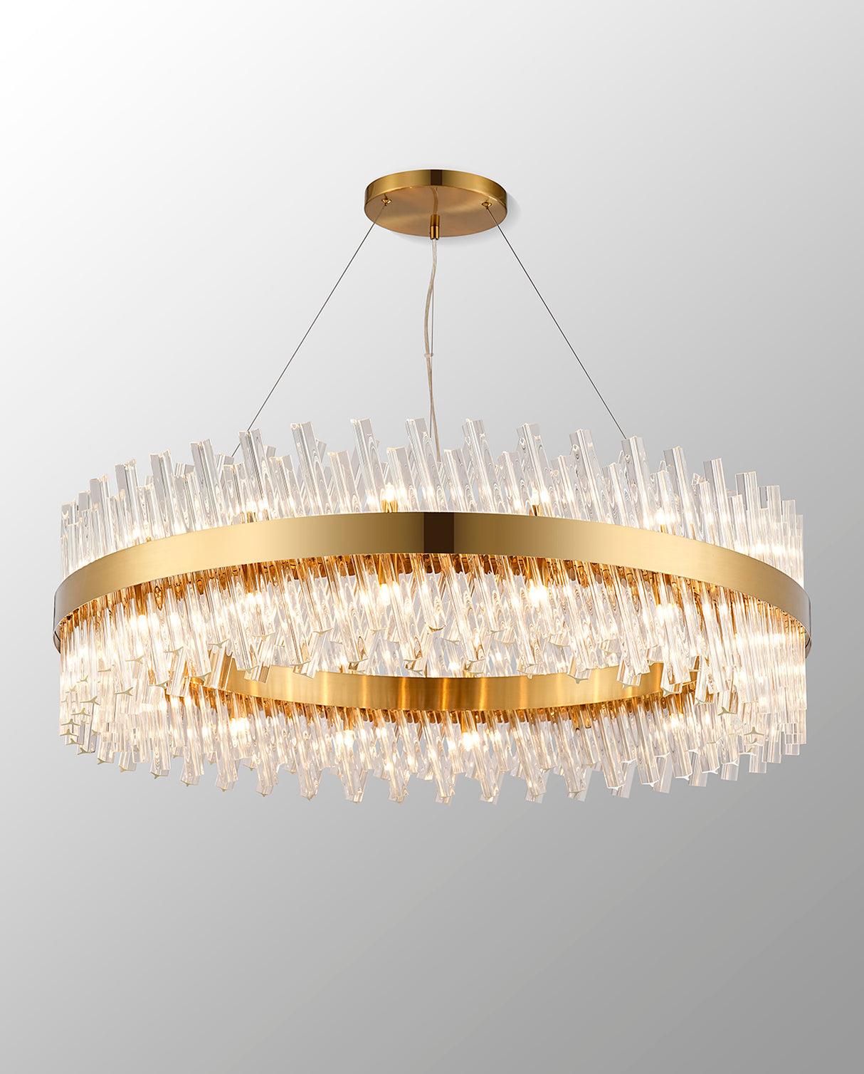 ORI4059BR_CL Orion 32 Light Ceiling Pendant Brass_Clear