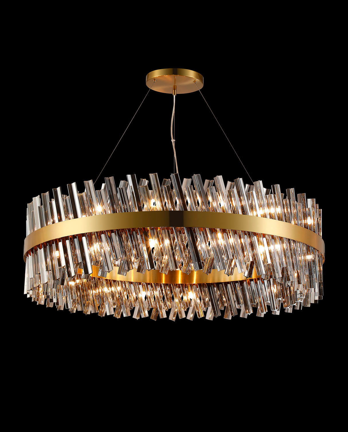 ORI4059BR_SM Orion 32 Light Ceiling Pendant Brass_Smoked