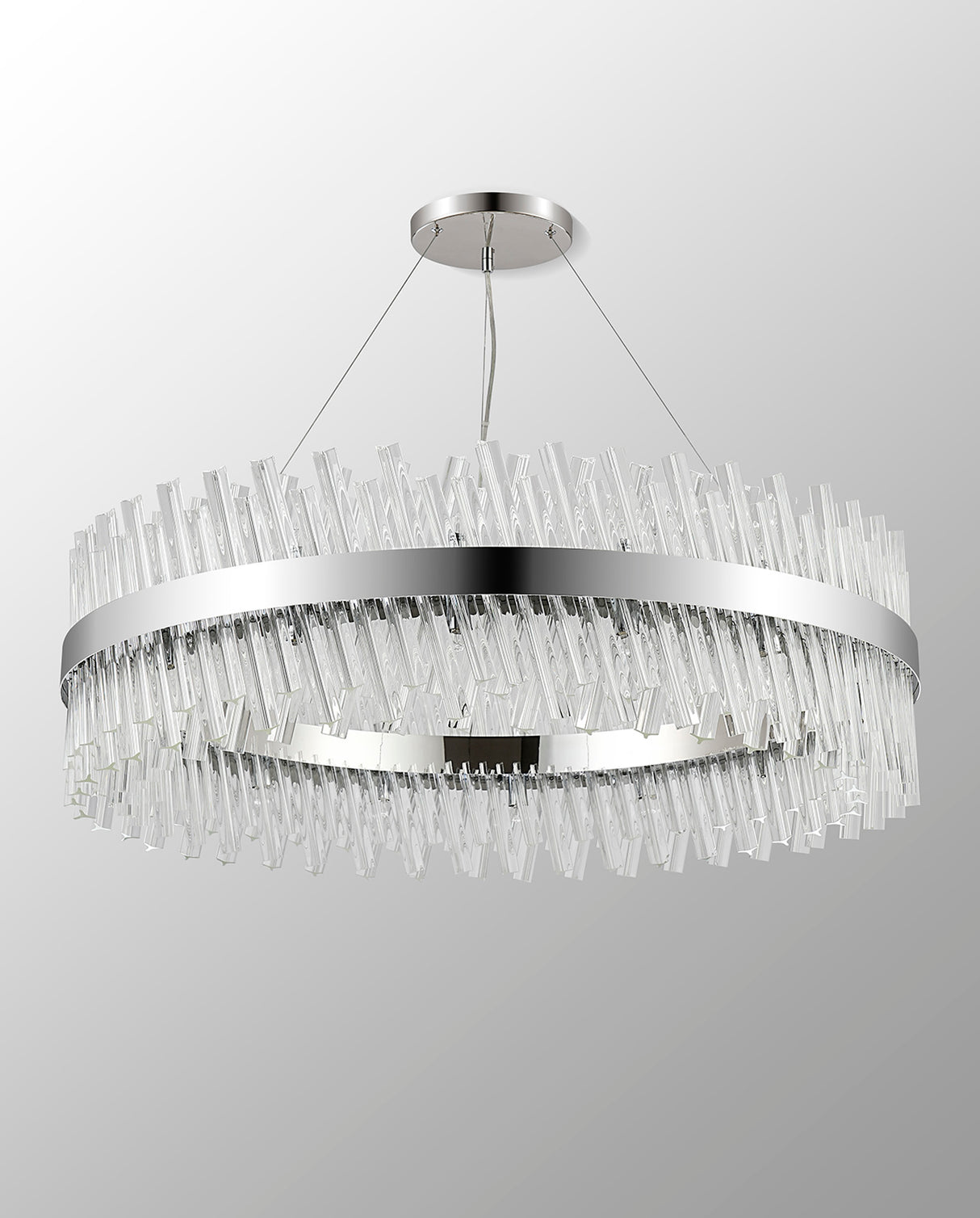 ORI4059PN_CL Orion 32 Light Ceiling Pendant Polished Nickel_Clear