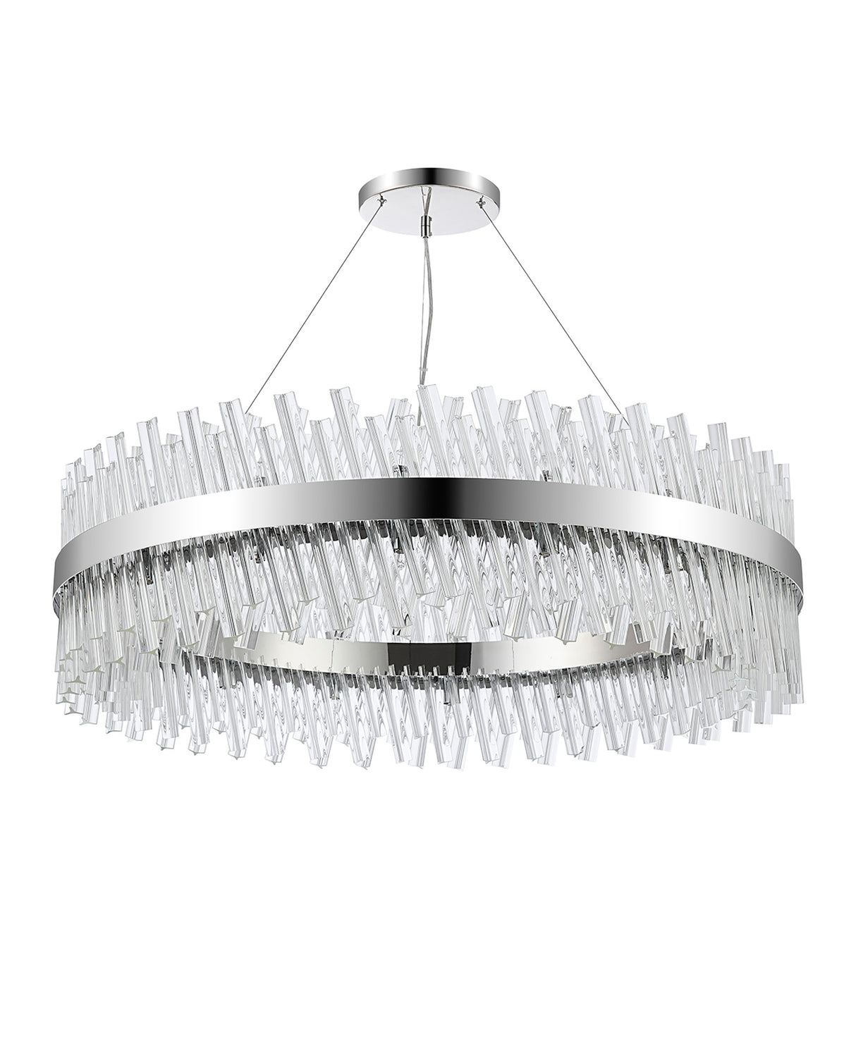 ORI4059PN_CL Orion 32 Light Ceiling Pendant Polished Nickel_Clear