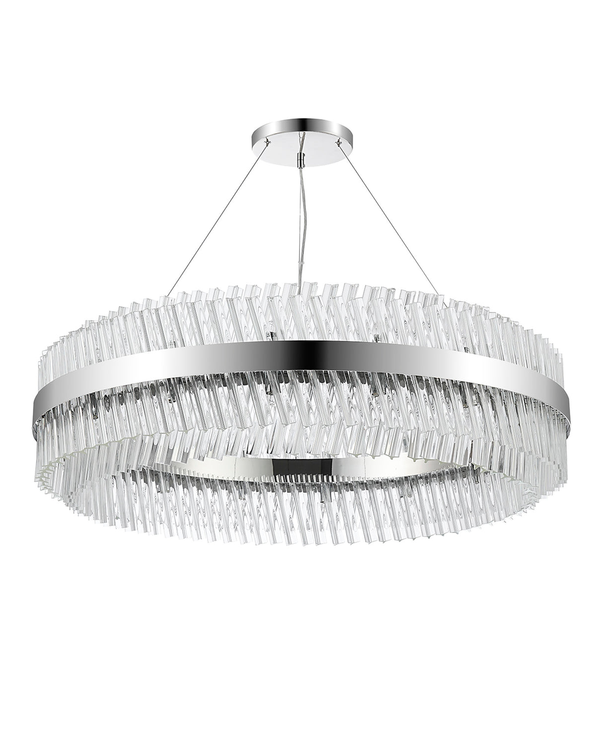 ORI4059PN_CL Orion 32 Light Ceiling Pendant Polished Nickel_Clear