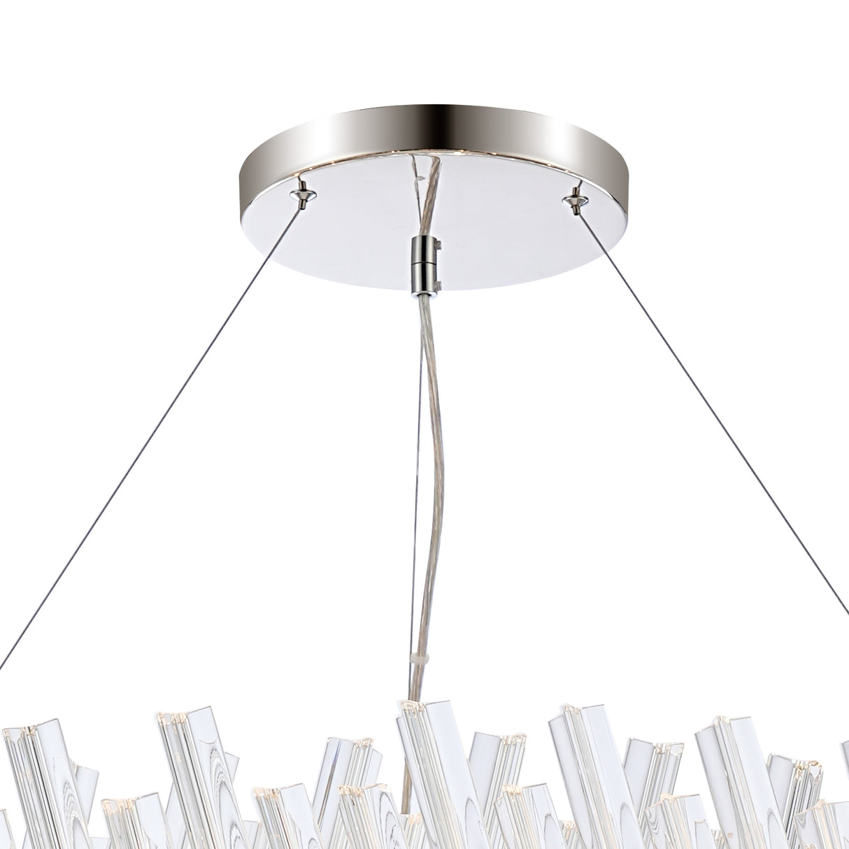 ORI4059PN_CL Orion 32 Light Ceiling Pendant Polished Nickel_Clear