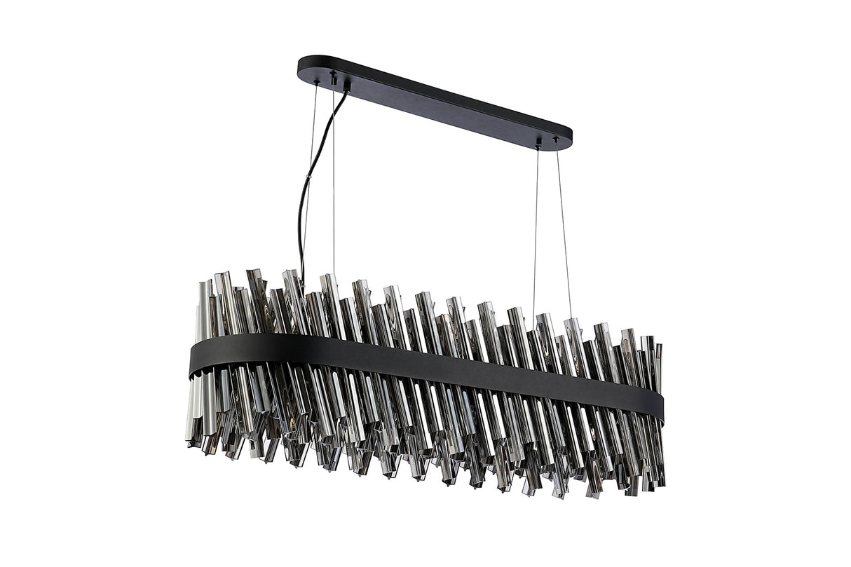 ORI6059BL_SM Orion 24 Light Ceiling Pendant Satin Black_Smoked