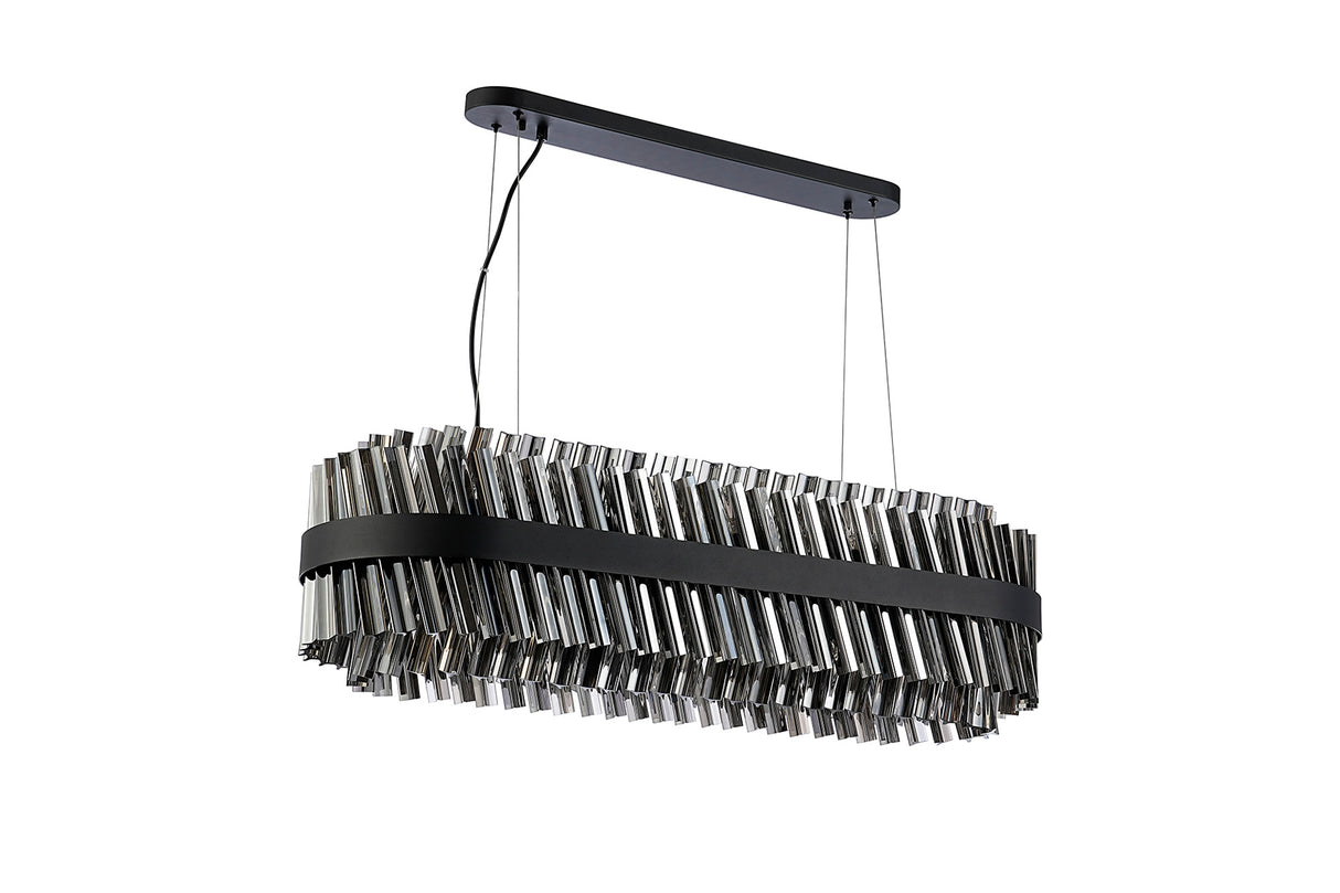 ORI6059BL_SM Orion 24 Light Ceiling Pendant Satin Black_Smoked