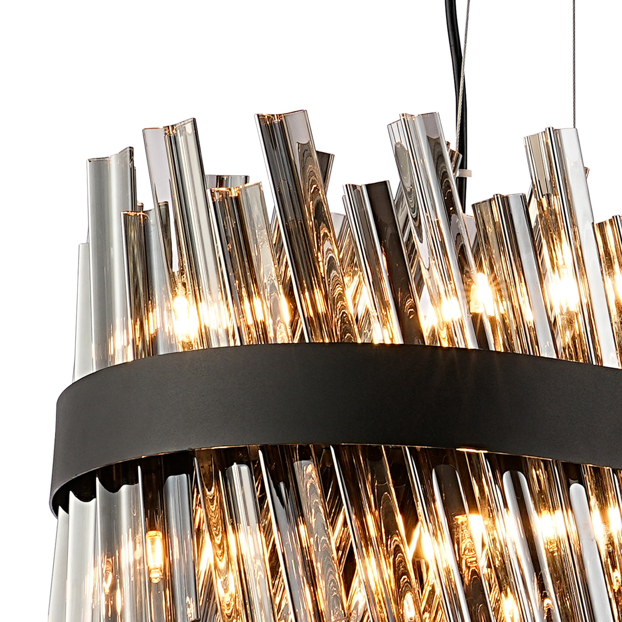 ORI6059BL_SM Orion 24 Light Ceiling Pendant Satin Black_Smoked