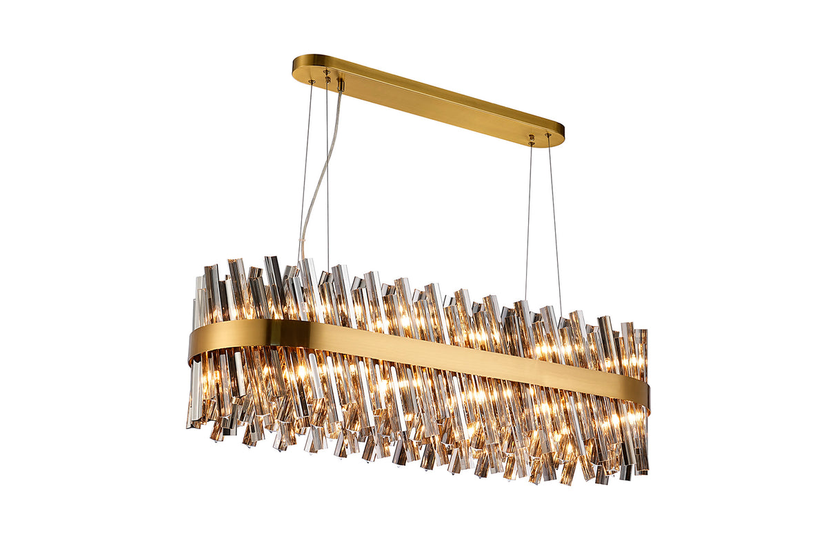 ORI6059BR_SM Orion 24 Light Ceiling Pendant Brass_Smoked