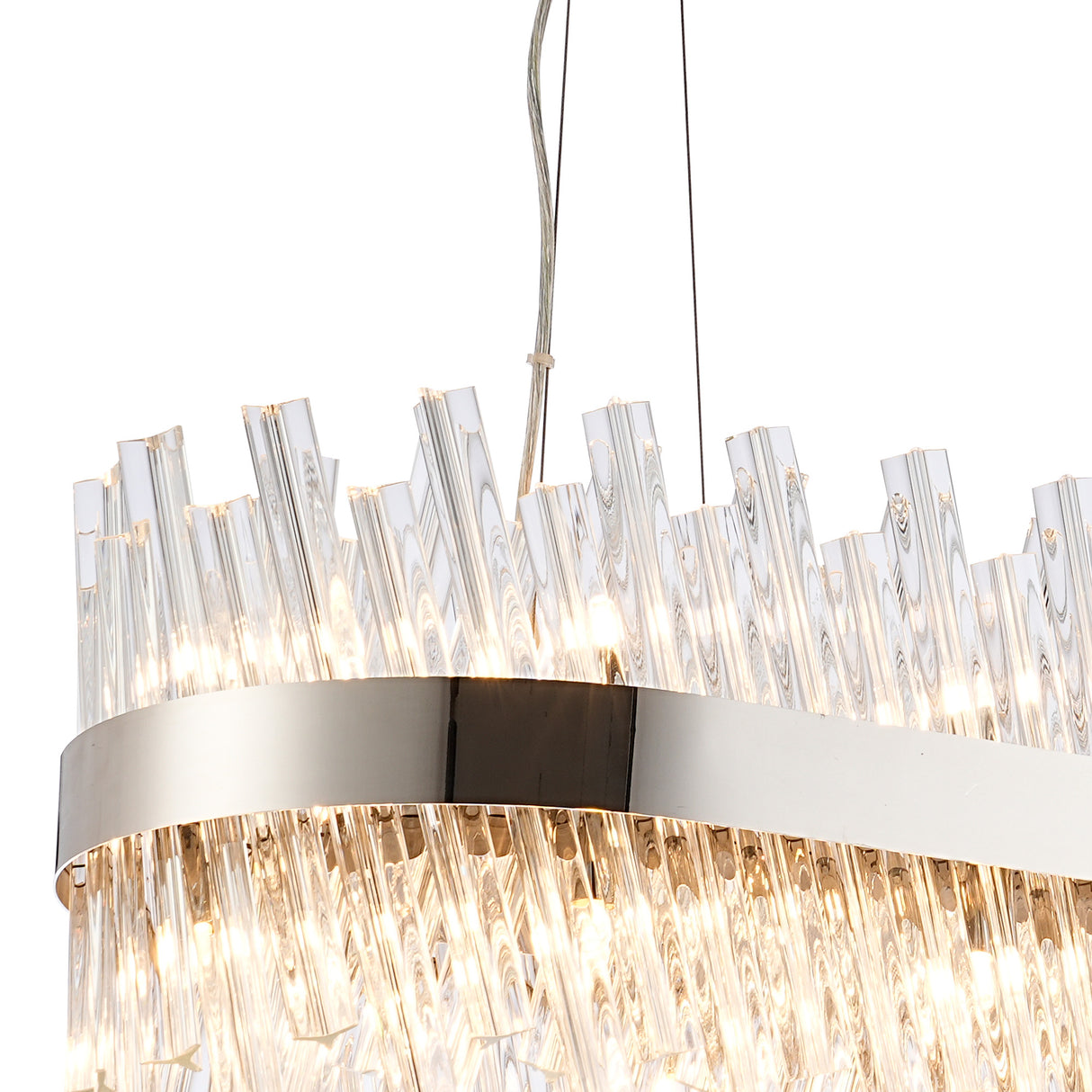 ORI6059PN_CL Orion 24 Light Ceiling Pendant Polished Nickel_Clear