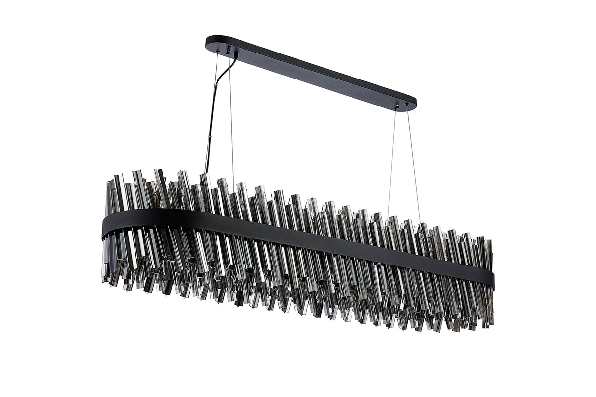 ORI8059BL_SM Orion 36 Light Ceiling Pendant Satin Black_Smoked