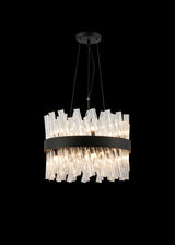 ORI8949BL_CL Orion 10 Light Ceiling Pendant Satin Black_Clear