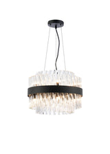 ORI8949BL_CL Orion 10 Light Ceiling Pendant Satin Black_Clear