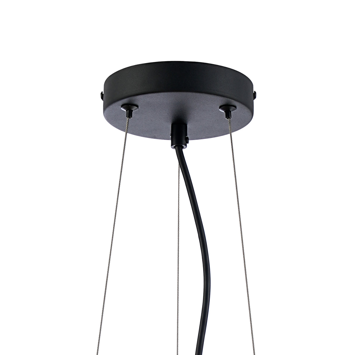 ORI8949BL_CL Orion 10 Light Ceiling Pendant Satin Black_Clear