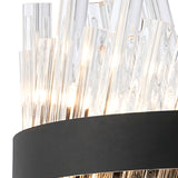 ORI8949BL_CL Orion 10 Light Ceiling Pendant Satin Black_Clear