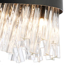 ORI8949BL_CL Orion 10 Light Ceiling Pendant Satin Black_Clear