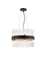 ORI8949BL_CL Orion 10 Light Ceiling Pendant Satin Black_Clear