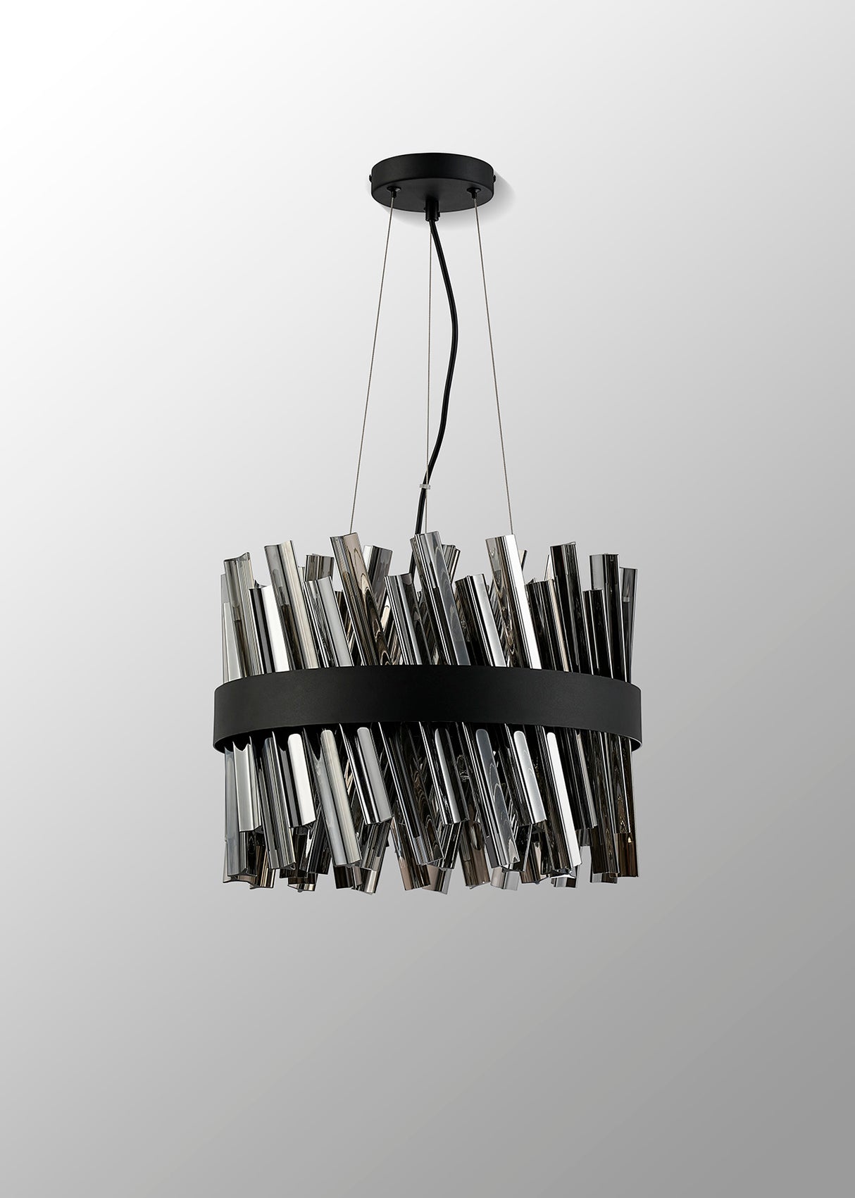 ORI8949BL_SM Orion 10 Light Ceiling Pendant Satin Black_Smoked