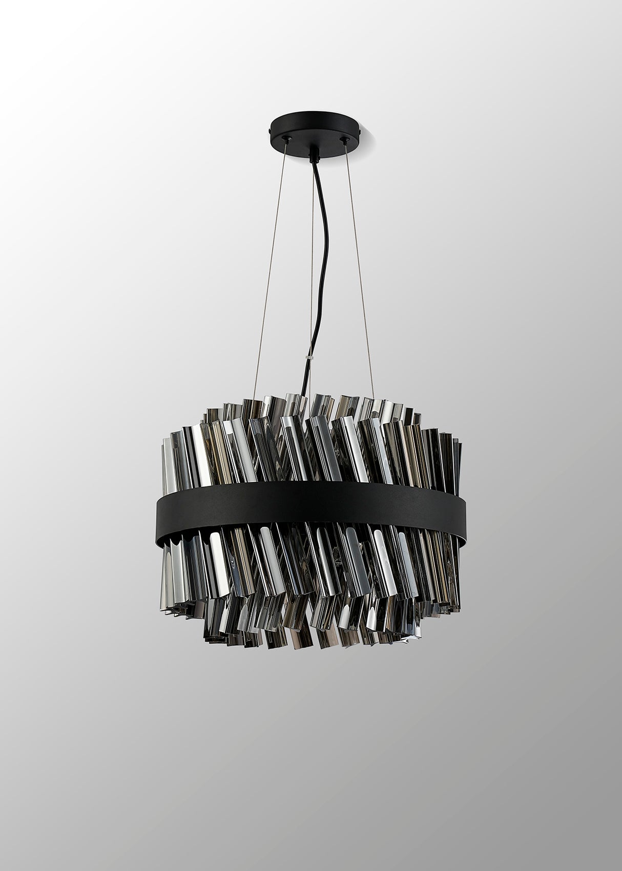 ORI8949BL_SM Orion 10 Light Ceiling Pendant Satin Black_Smoked