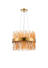 ORI8949BR_AM Orion 10 Light Ceiling Pendant Brass_Amber