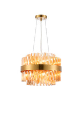 ORI8949BR_AM Orion 10 Light Ceiling Pendant Brass_Amber