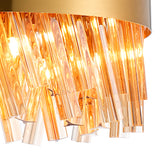 ORI8949BR_AM Orion 10 Light Ceiling Pendant Brass_Amber