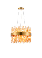 ORI8949BR_AM Orion 10 Light Ceiling Pendant Brass_Amber