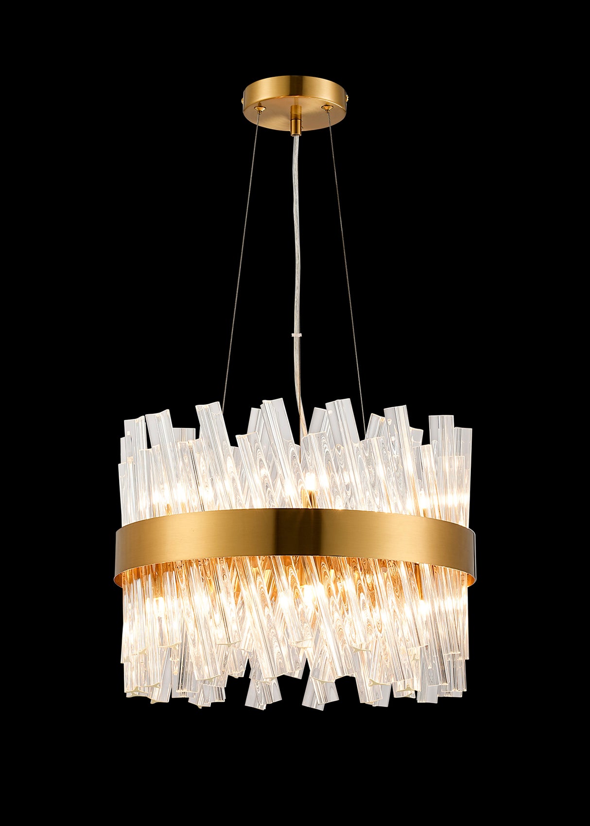 ORI8949BR_CL Orion 10 Light Ceiling Pendant Brass_Clear