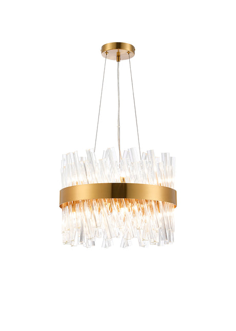 ORI8949BR_CL Orion 10 Light Ceiling Pendant Brass_Clear