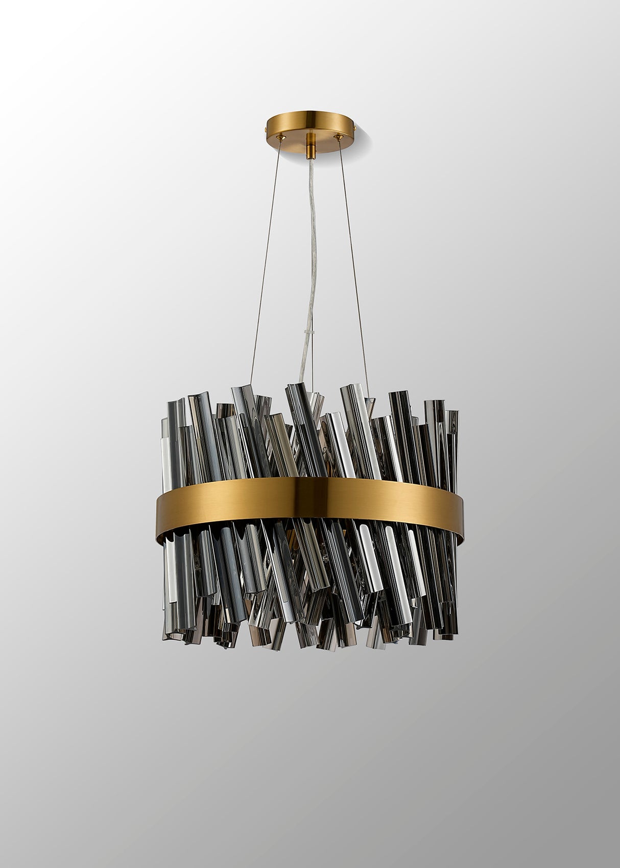 ORI8949BR_SM Orion 10 Light Ceiling Pendant Brass_Smoked