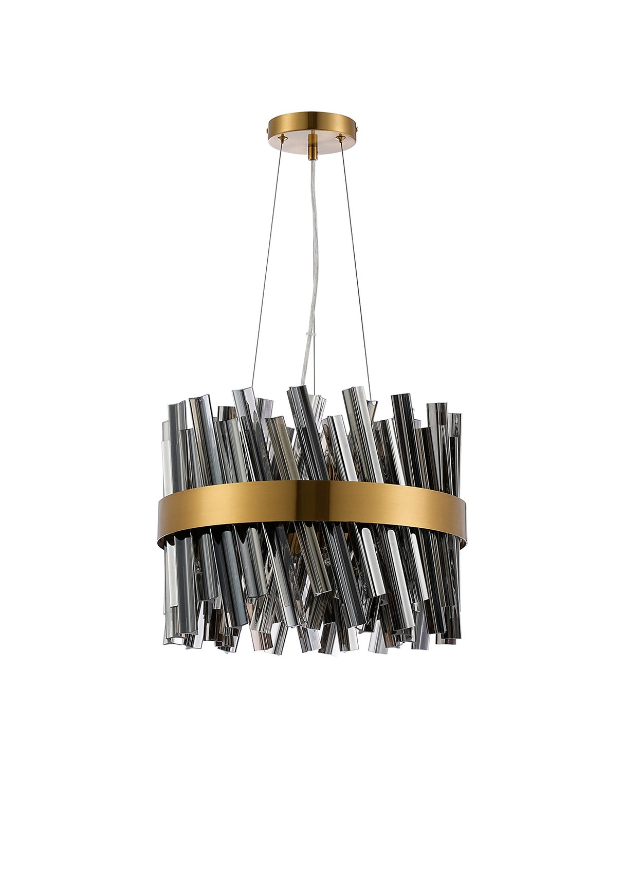 ORI8949BR_SM Orion 10 Light Ceiling Pendant Brass_Smoked